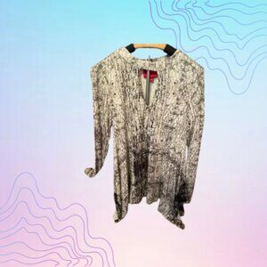 JENNIFER LOPEZ Women’s Size Small Gray Black Long Sleeve Tunic Top